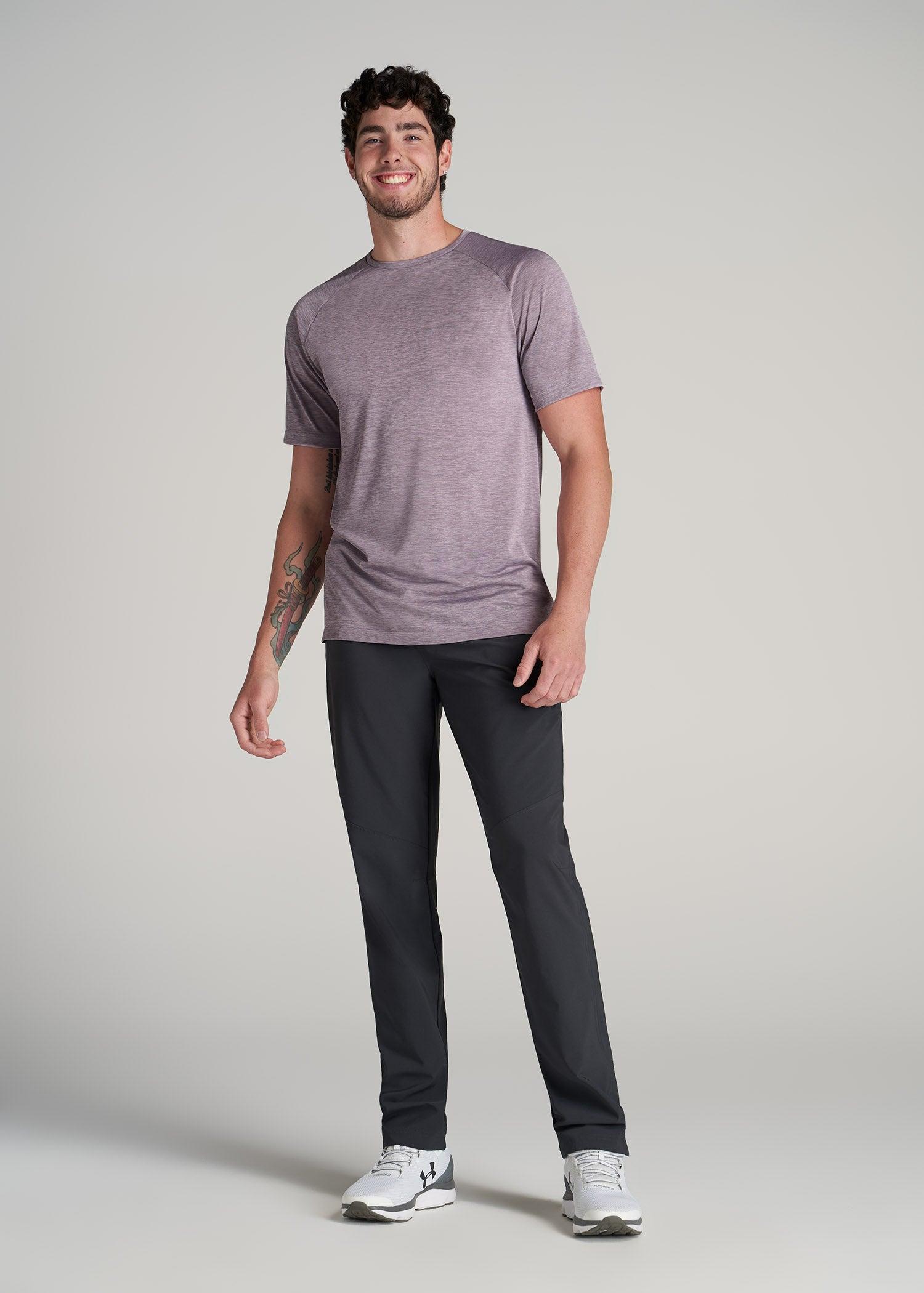 A.T. Performance MODERN-FIT Raglan Short sleeve Tee for Tall Men in Lavender Mix Product Image