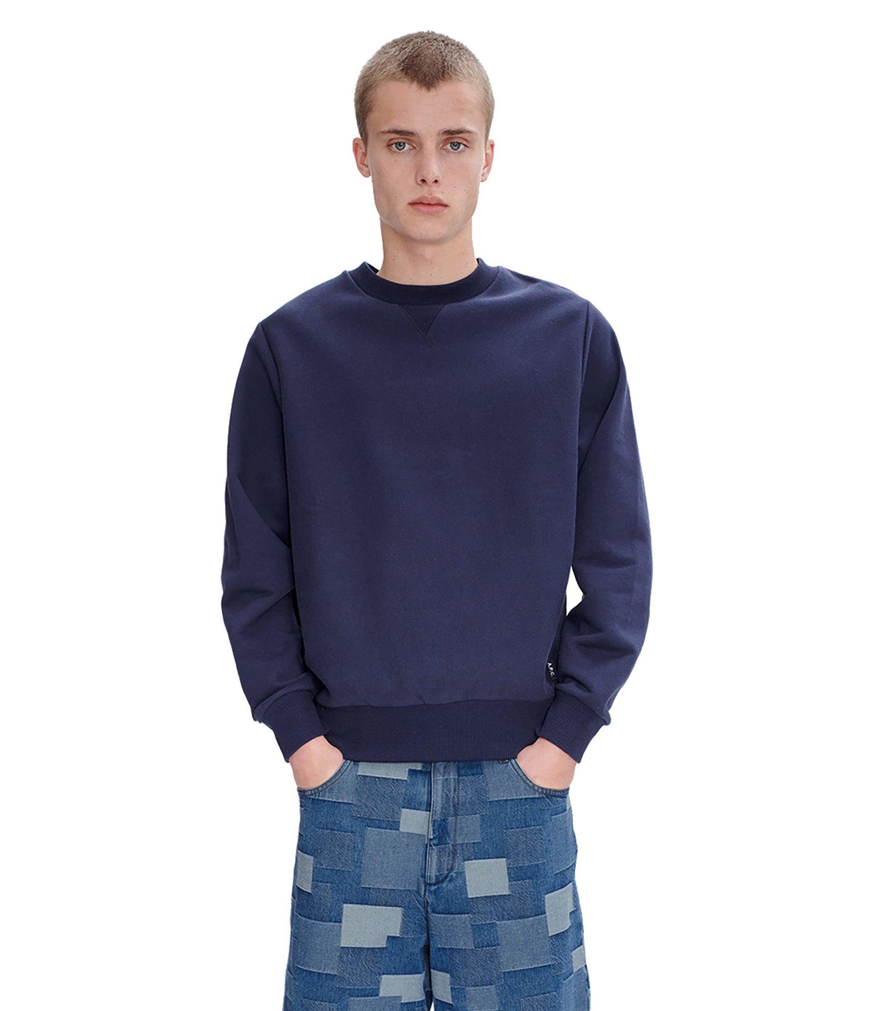 Mens Check Label Cotton Full-Zip Hoodie Product Image