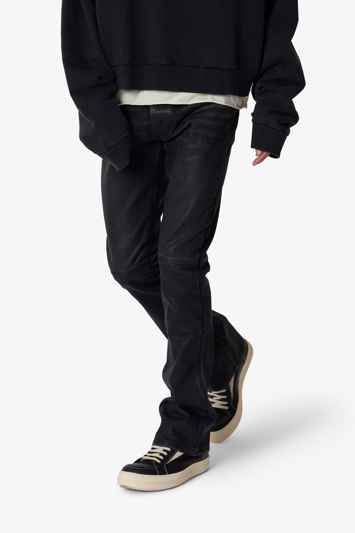 B729 Waxed Denim - Black Product Image