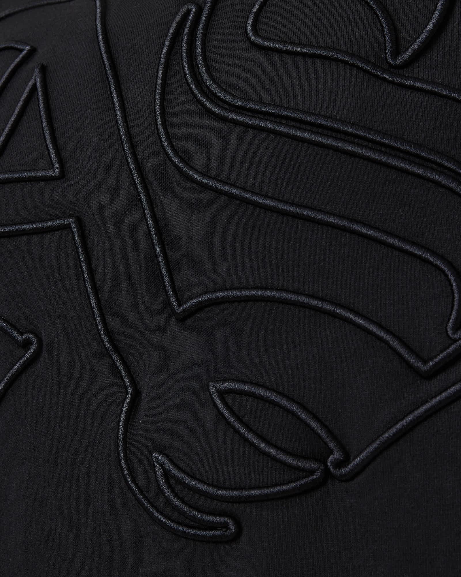 Lisa Embossed Crew Neck T-Shirt Black | ALLSAINTS US Product Image