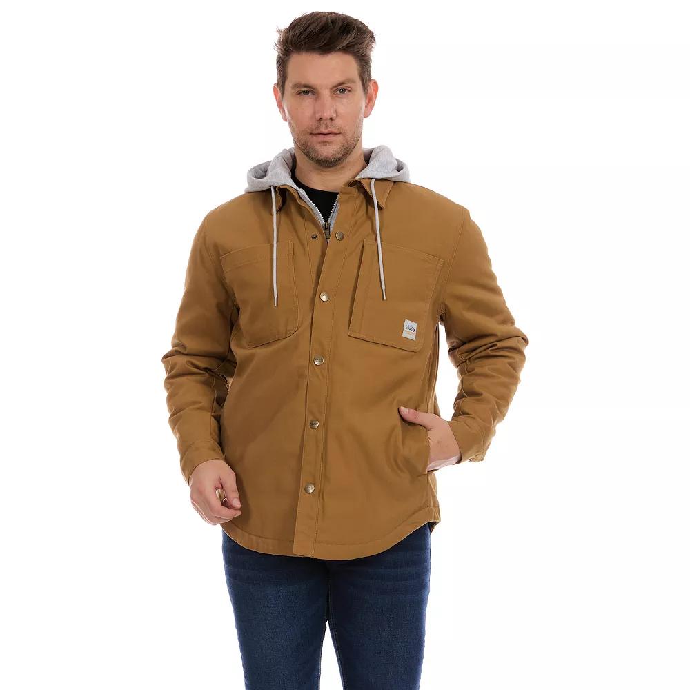 Men's Bass Creek Outfitters® Duck Canvas Hooded Shirt Jacket, Size: XL, Wheat Product Image