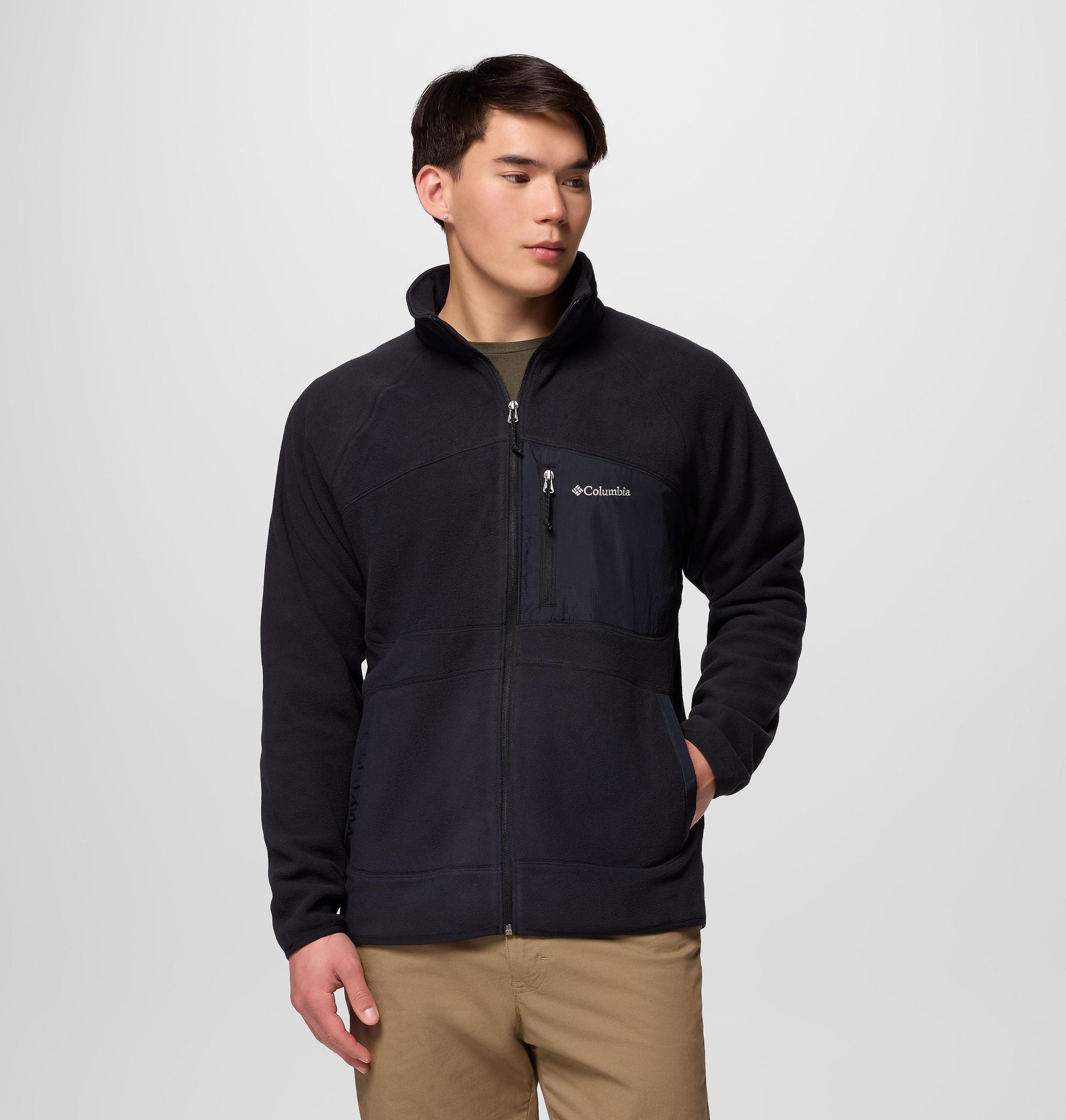 Columbia Mens Fast Trek Overlay Full Zip Fleece Jacket- Product Image