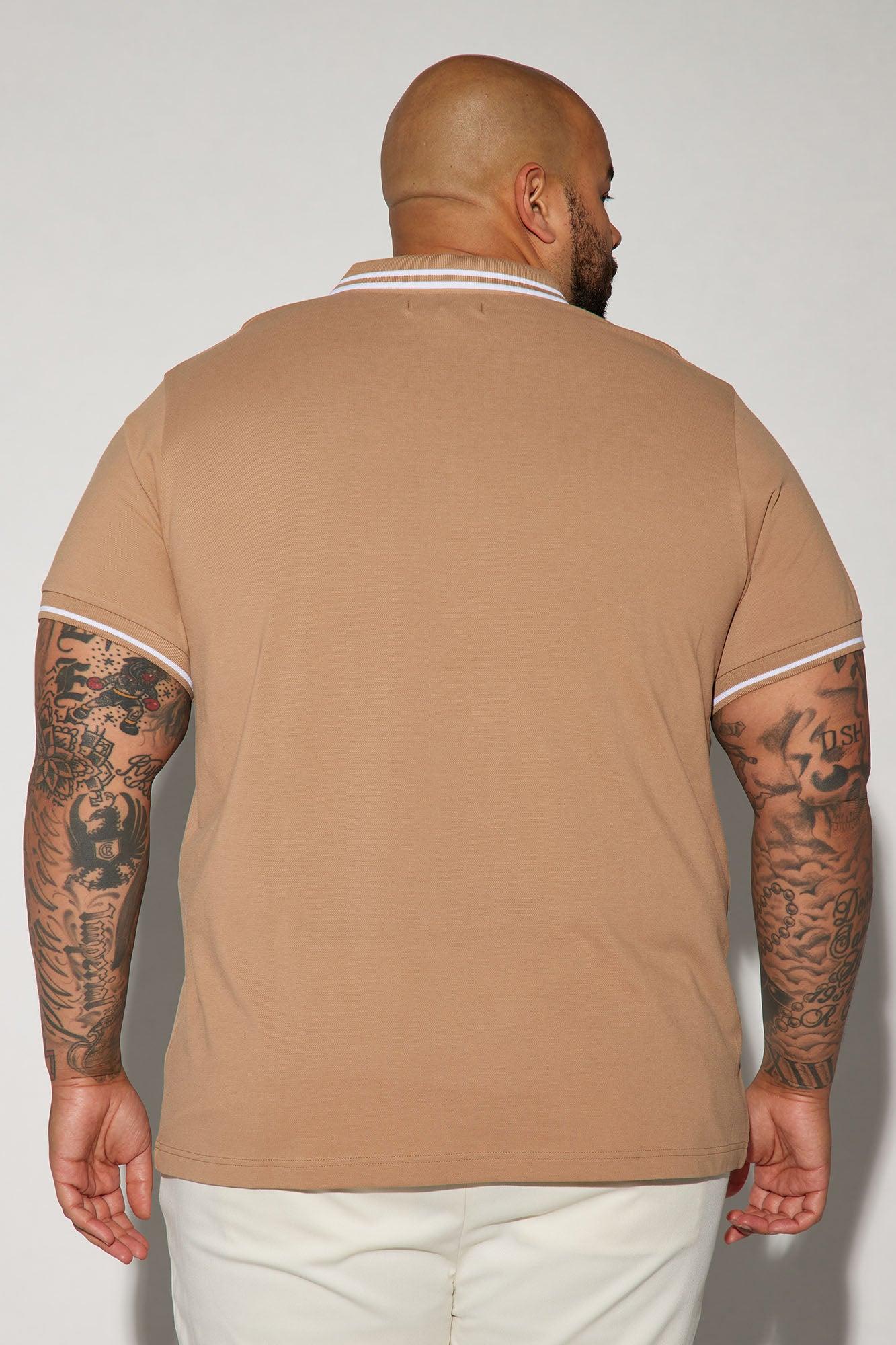 Wilson Short Sleeve Polo - Khaki Product Image