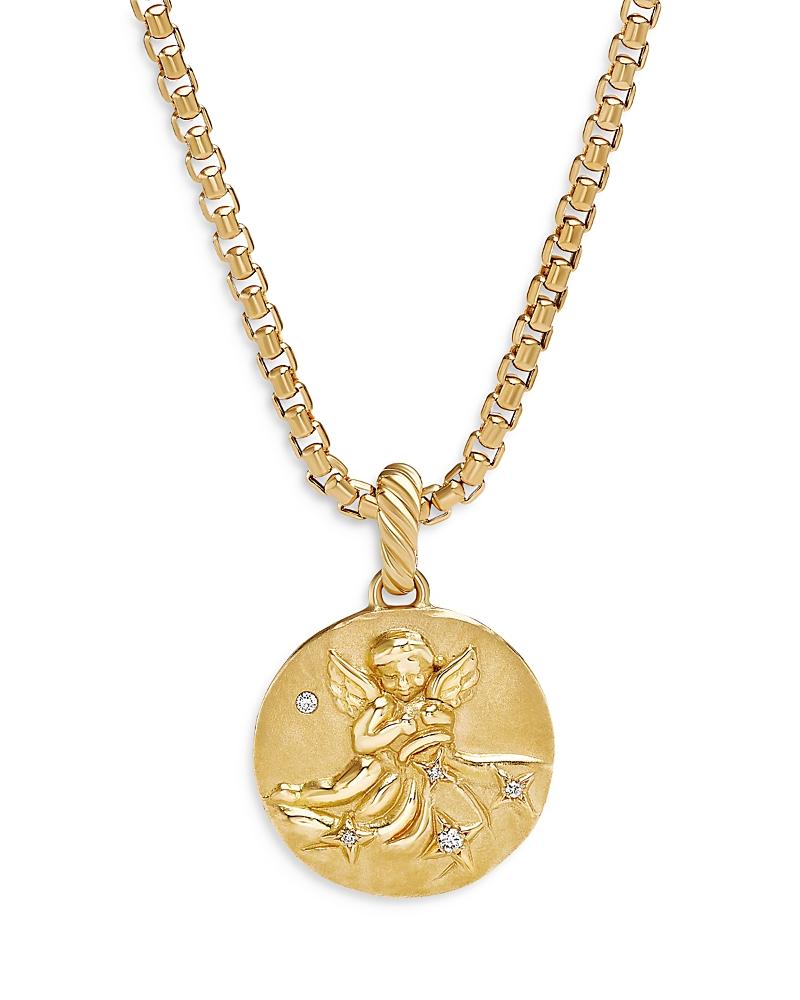 Womens Zodiac Amulet in 18K Yellow Gold with Diamonds Product Image