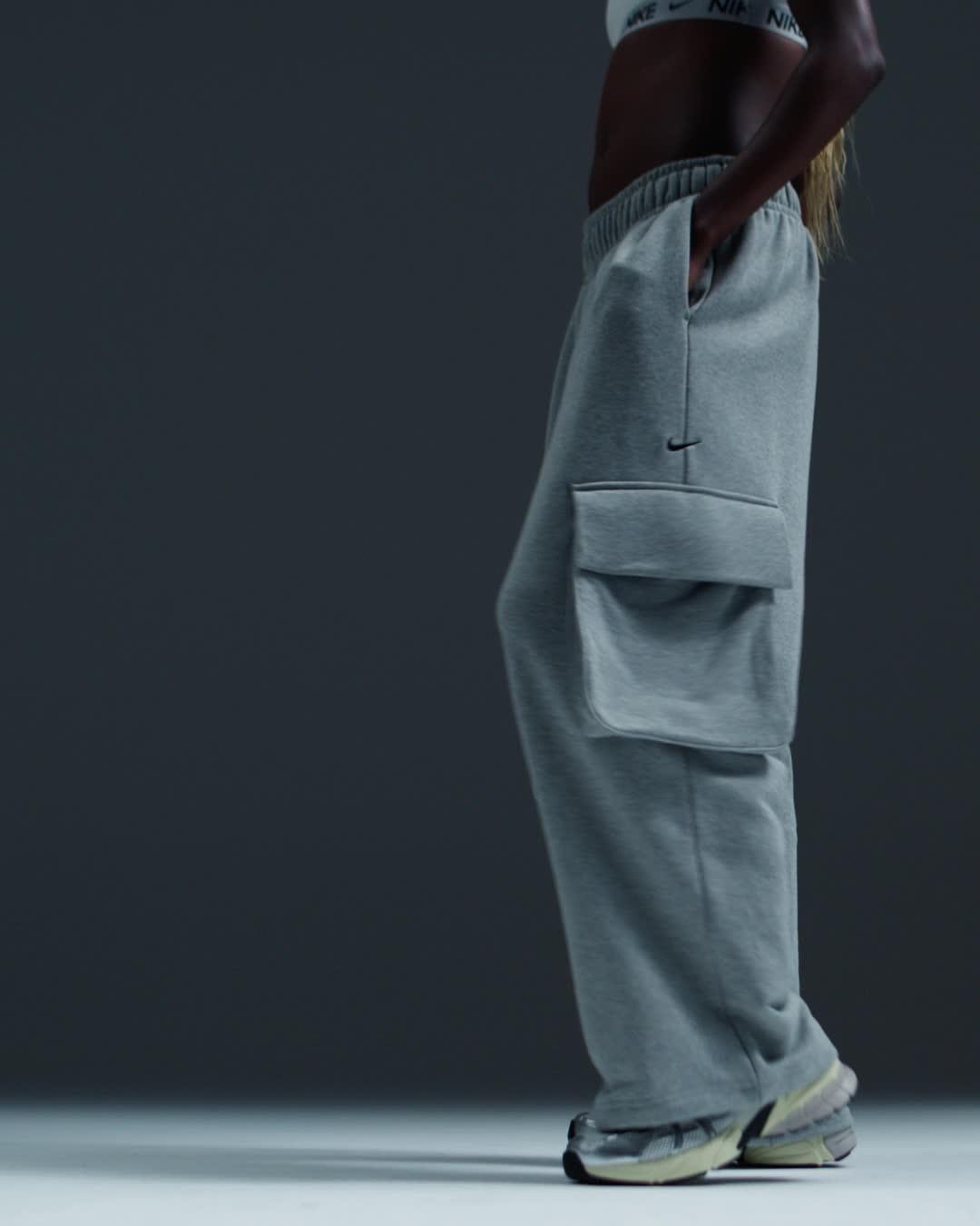 Nike Sportswear Women's Low-Rise Oversized French Terry Open-Hem Pants Product Image