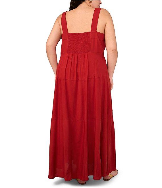 Vince Camuto Plus Size Square Neck Sleeveless Empire Waist Maxi Dress Product Image