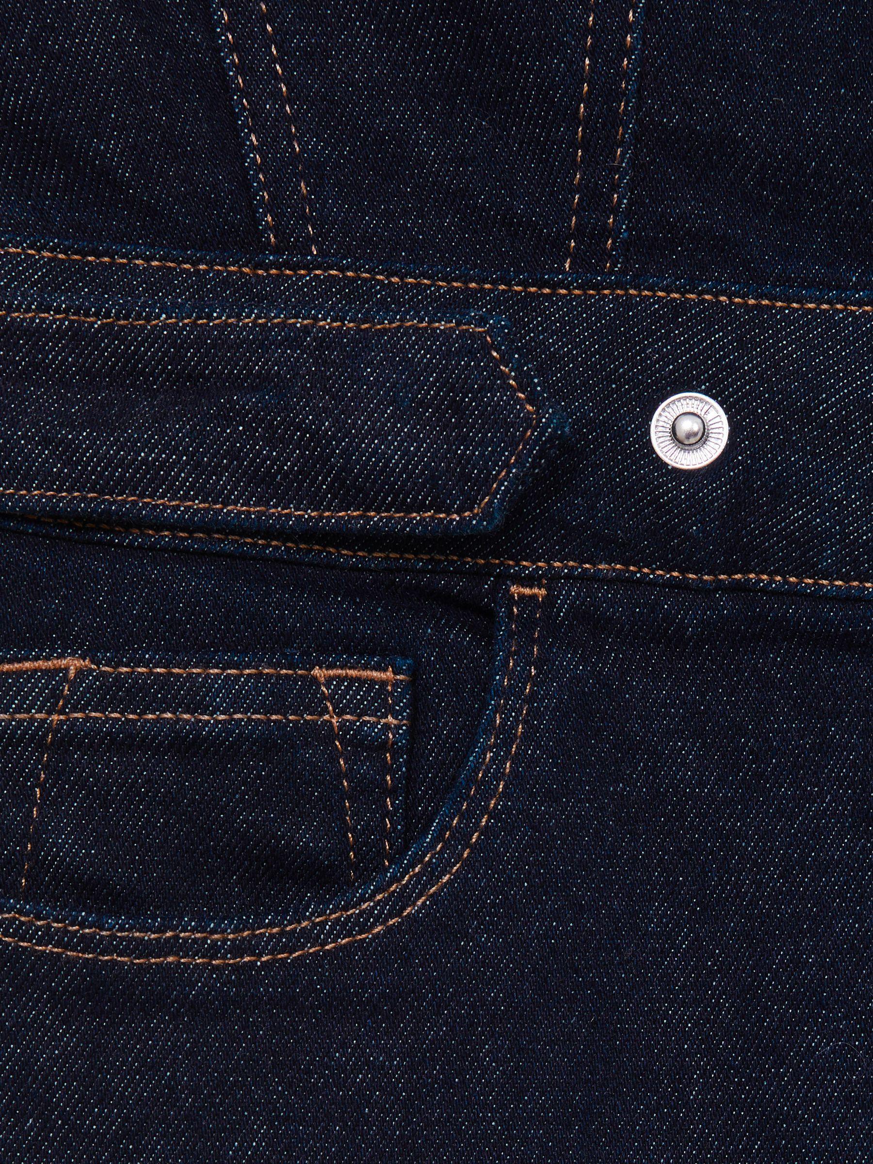 Denim Trucker Jumpsuit in Dark Blue Product Image