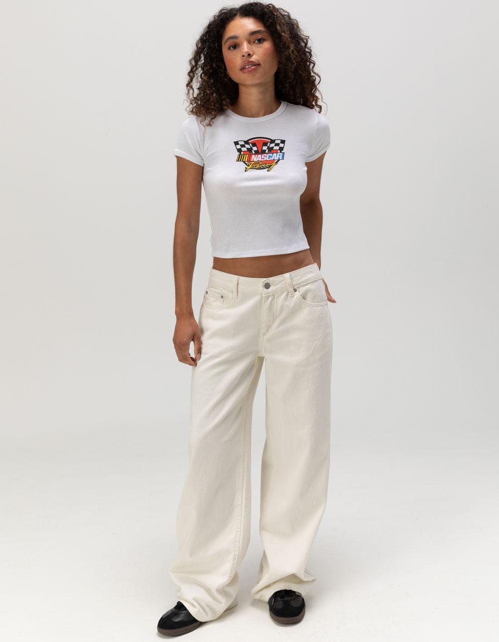 NASCAR Racing Womens Baby Tee - WHITE Product Image