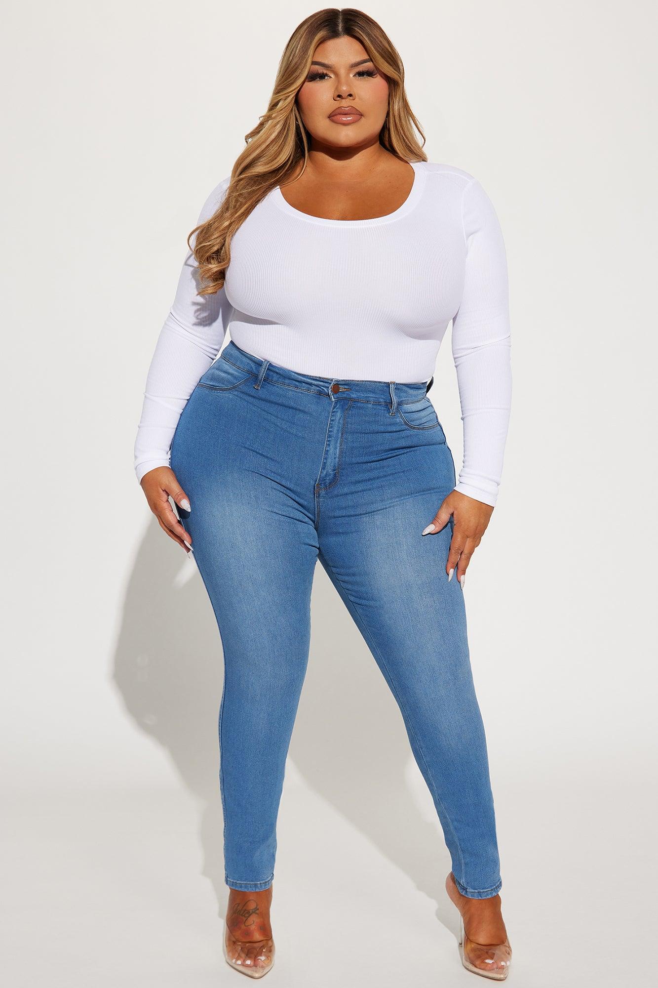 Classic Beauty Booty Lifter Skinny Jeans - Medium Blue Wash Product Image