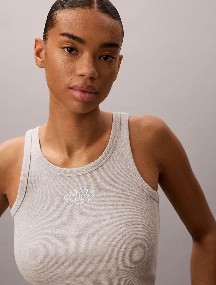 Contour Rib Logo Graphic Tank Top Product Image