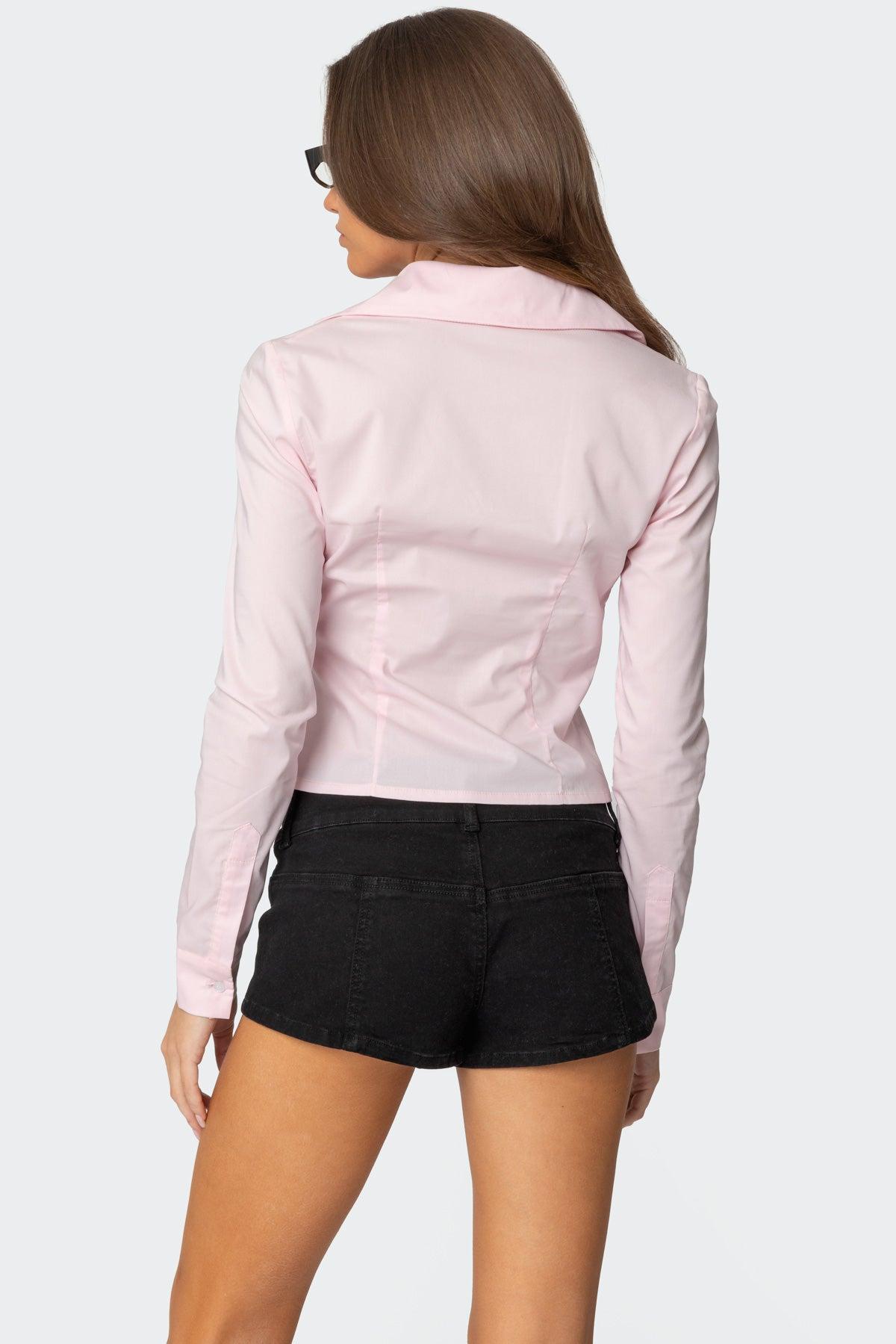 Delphina Tailored Button Up Shirt Product Image