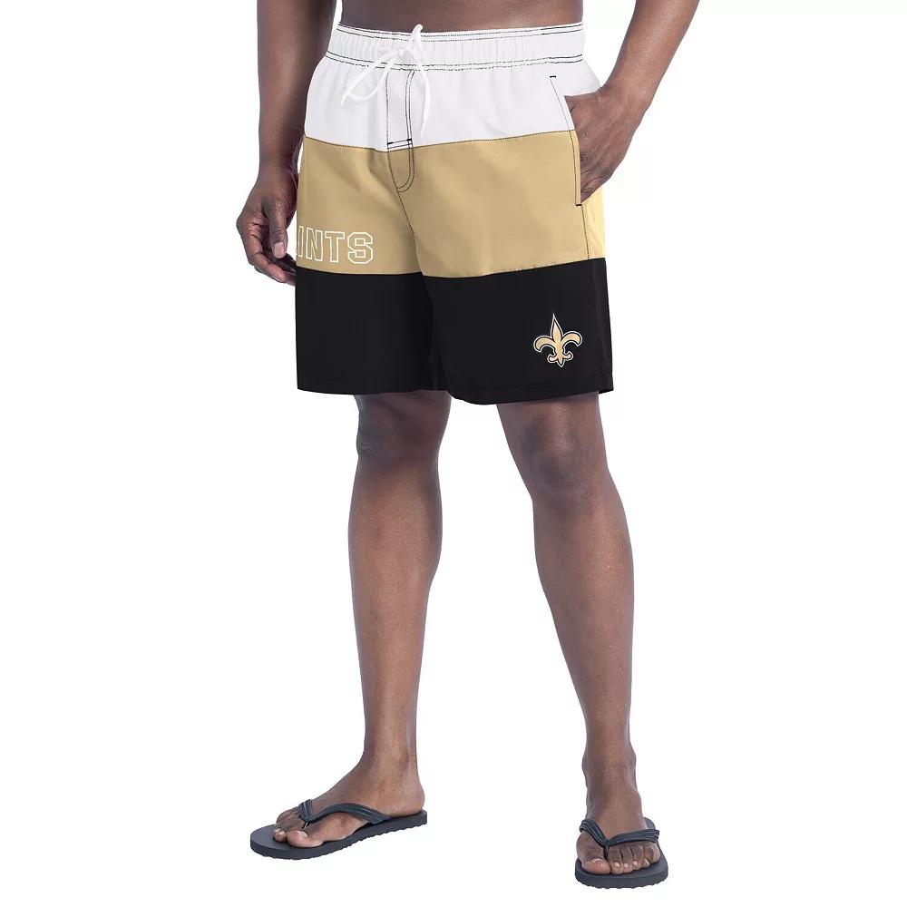 Men's G-III Sports by Carl Banks White/Gray Dallas Cowboys Sunrise Volley Swim Shorts,  Product Image