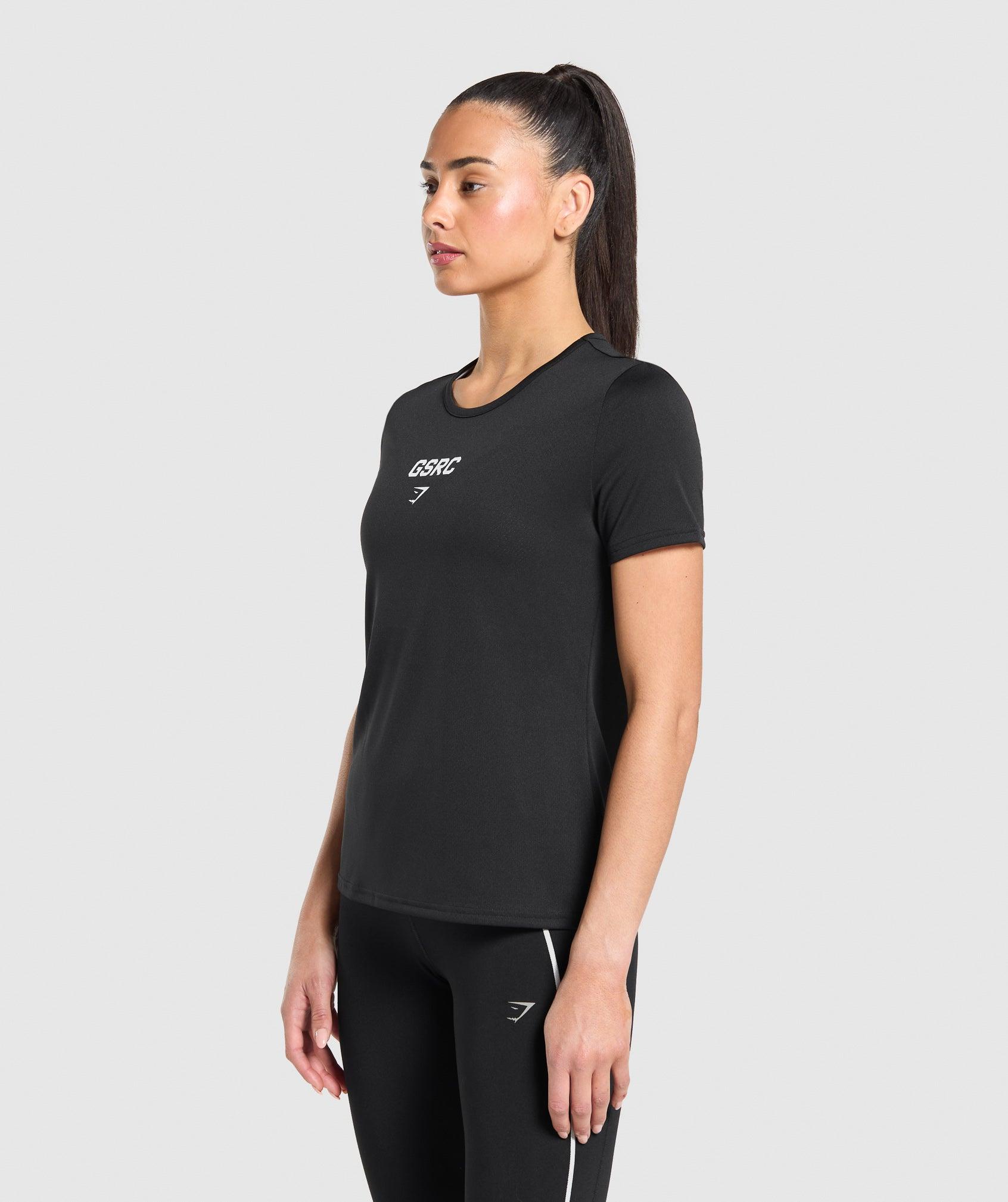 Gymshark Run Club Graphic T-Shirt - Black Female Product Image