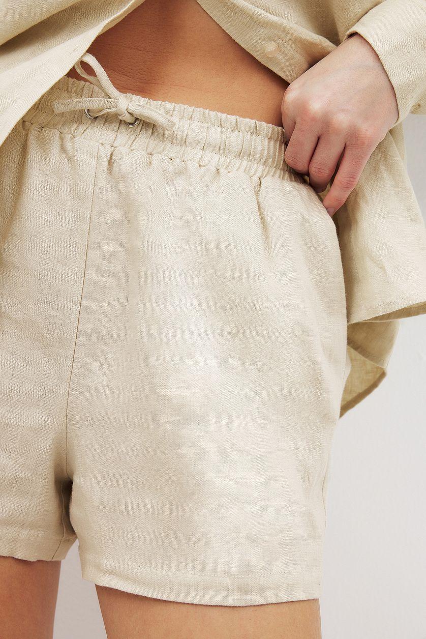 Elastic Linen Shorts Product Image