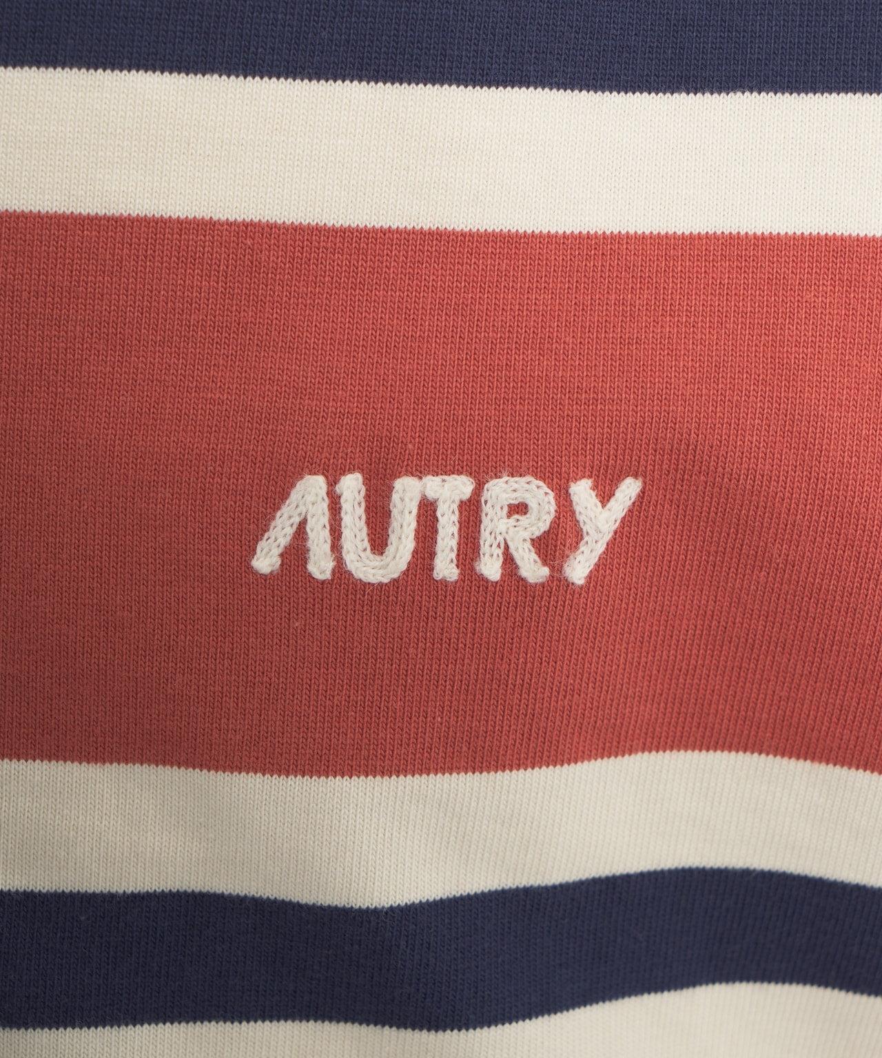 Polo in striped jersey Product Image