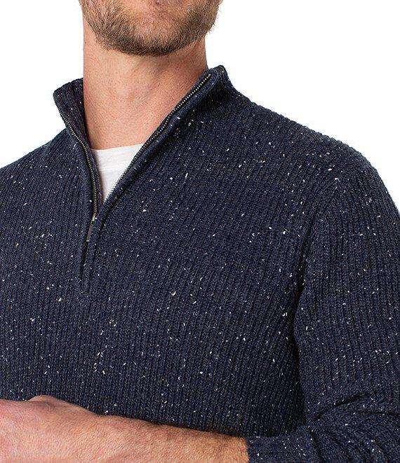 Liverpool Los Angeles Quarter Zip Long Sleeve Wool Blend Sweater Product Image