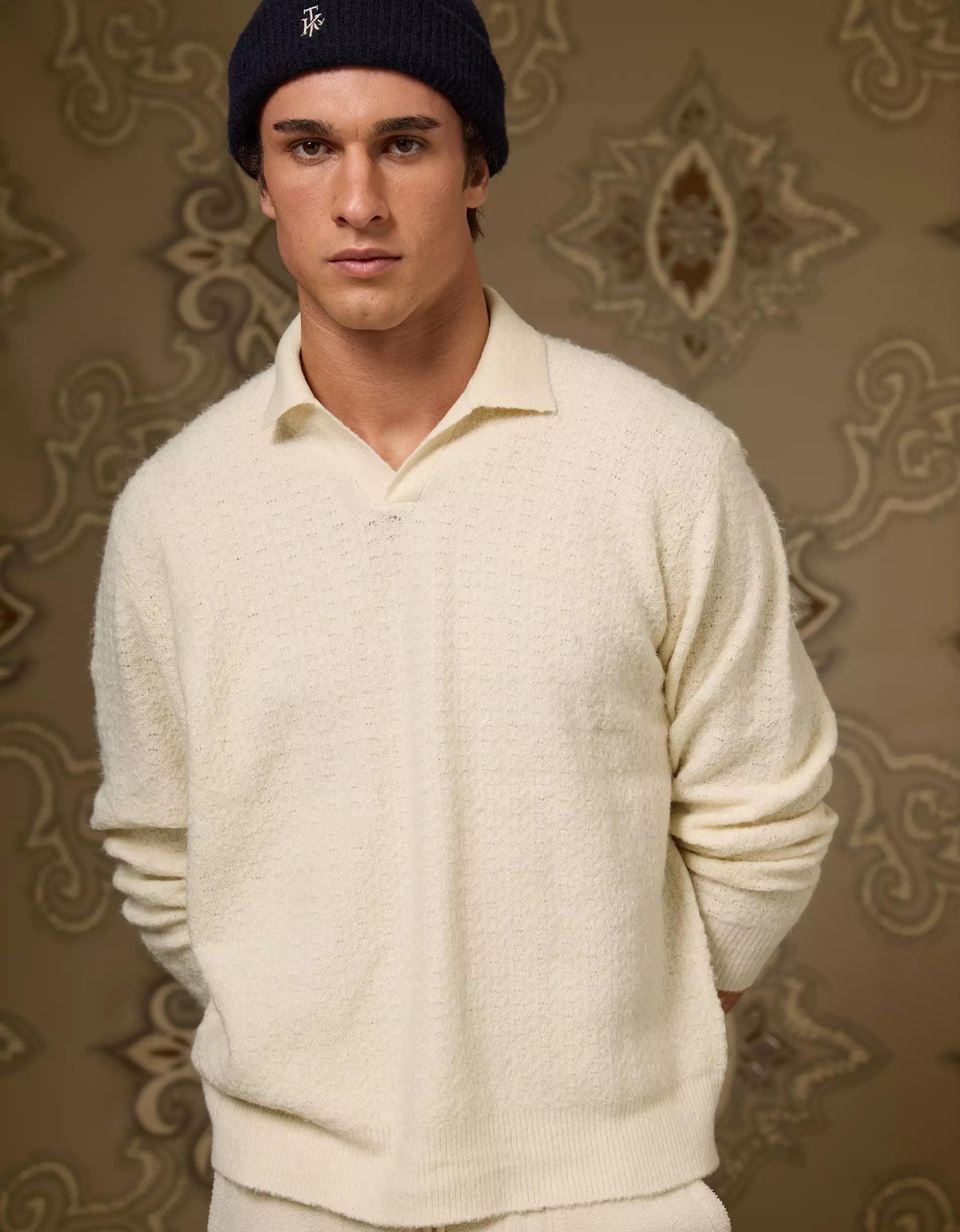 AE x Tru Kolors Long Sleeve Sweater Polo Product Image