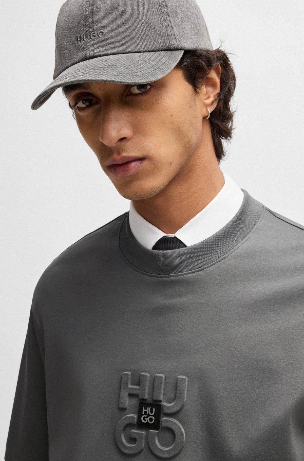 Stacked-logo T-shirt in interlock cotton Product Image