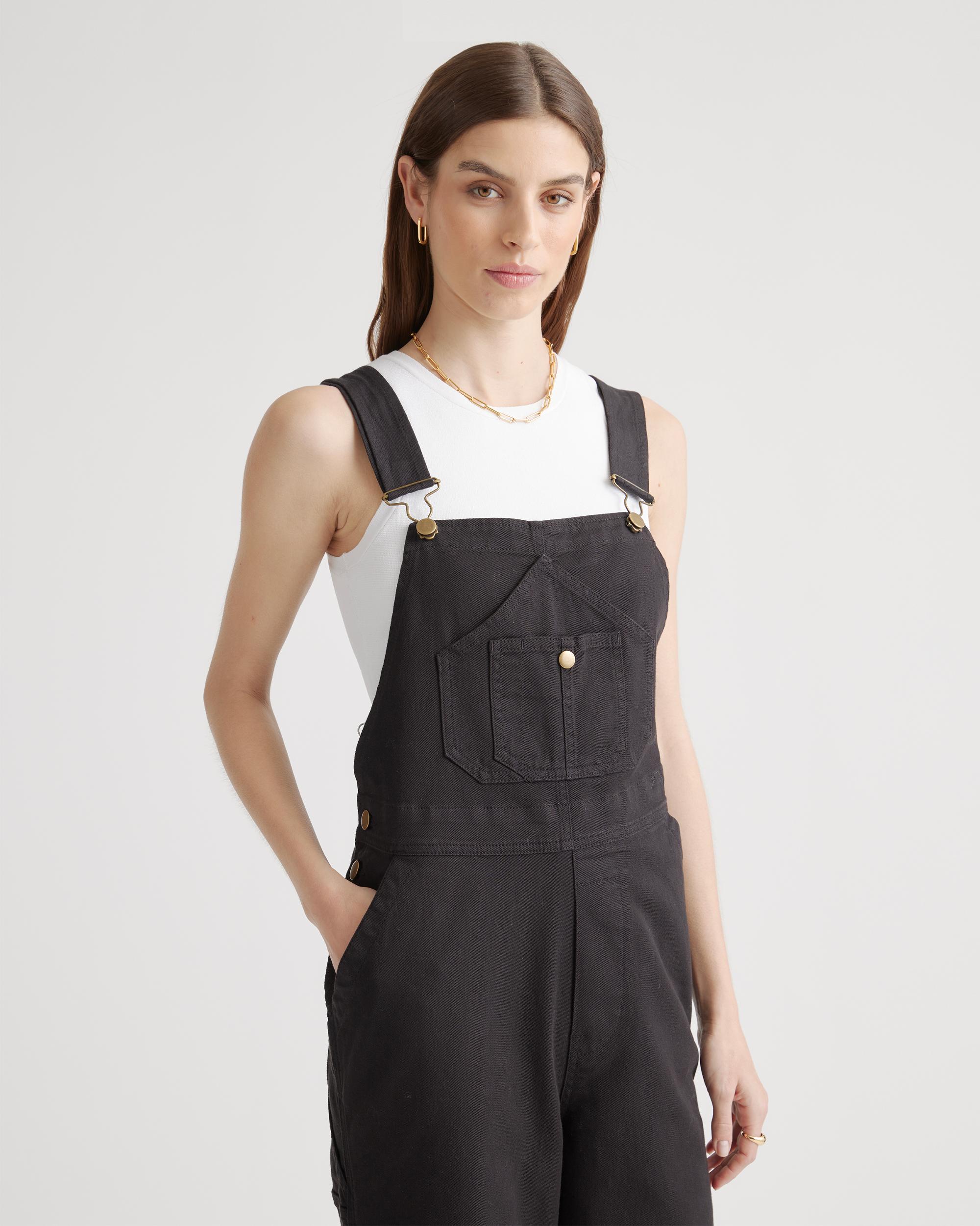 Quince | Women's Organic Stretch Cotton Twill Relaxed Overalls Size XS, Organic Cotton Product Image