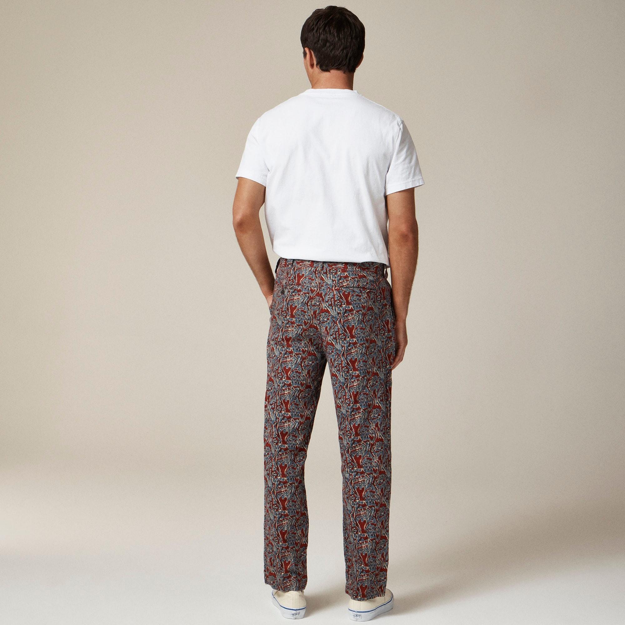 Classic-fit linen trouser in print Product Image