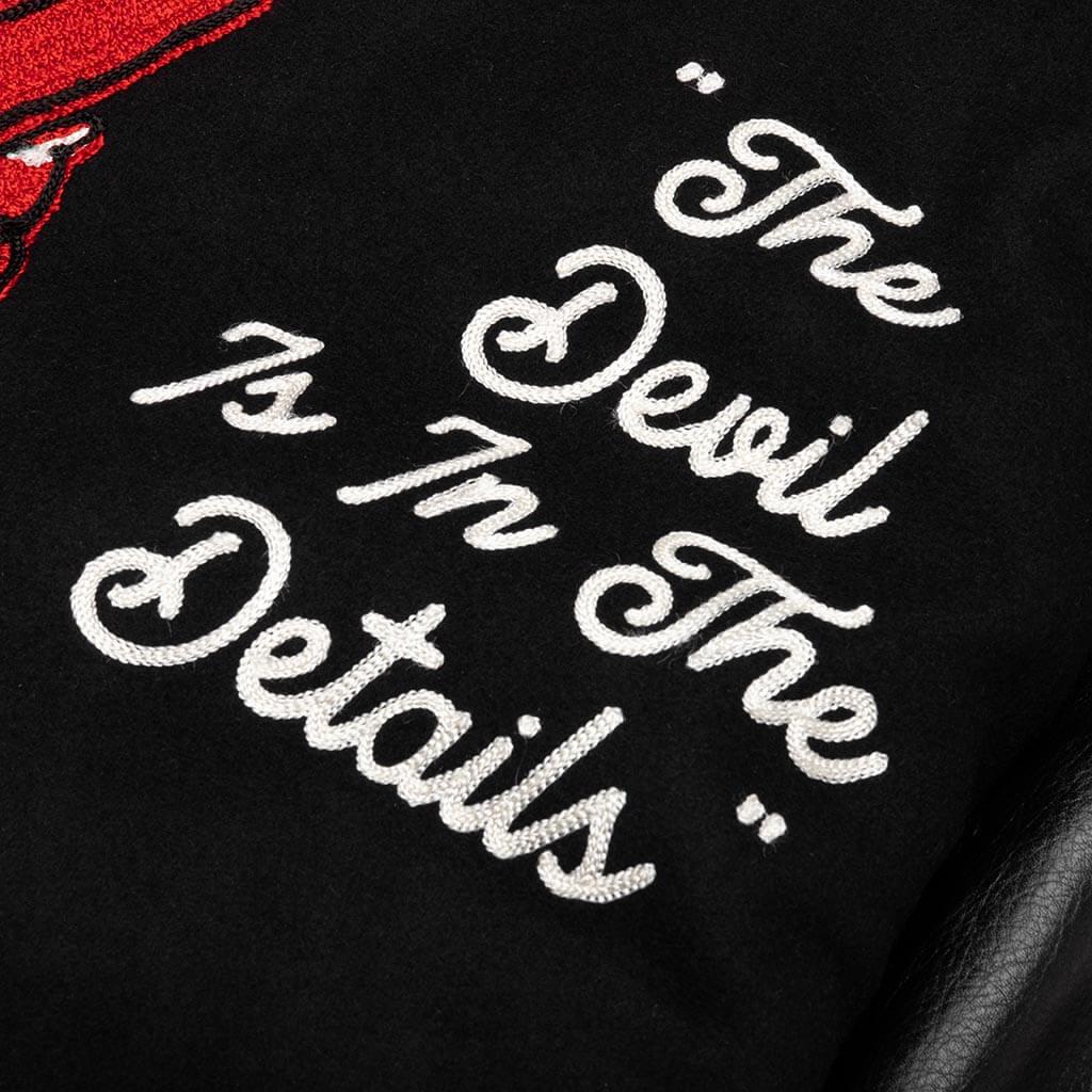 Saint Michael Devil Varsity Jacket - Black Male Product Image