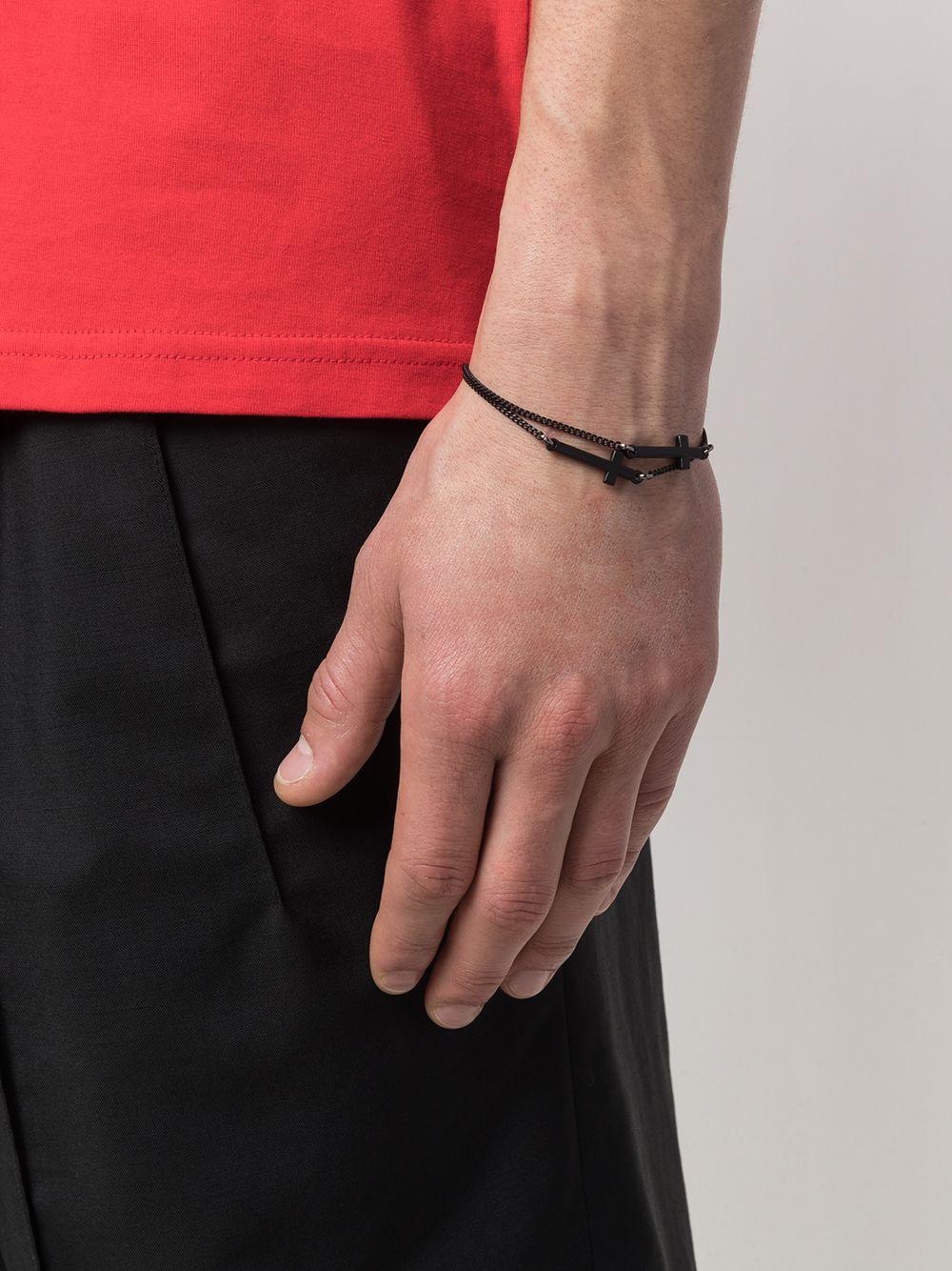 layered cross charm bracelet Product Image