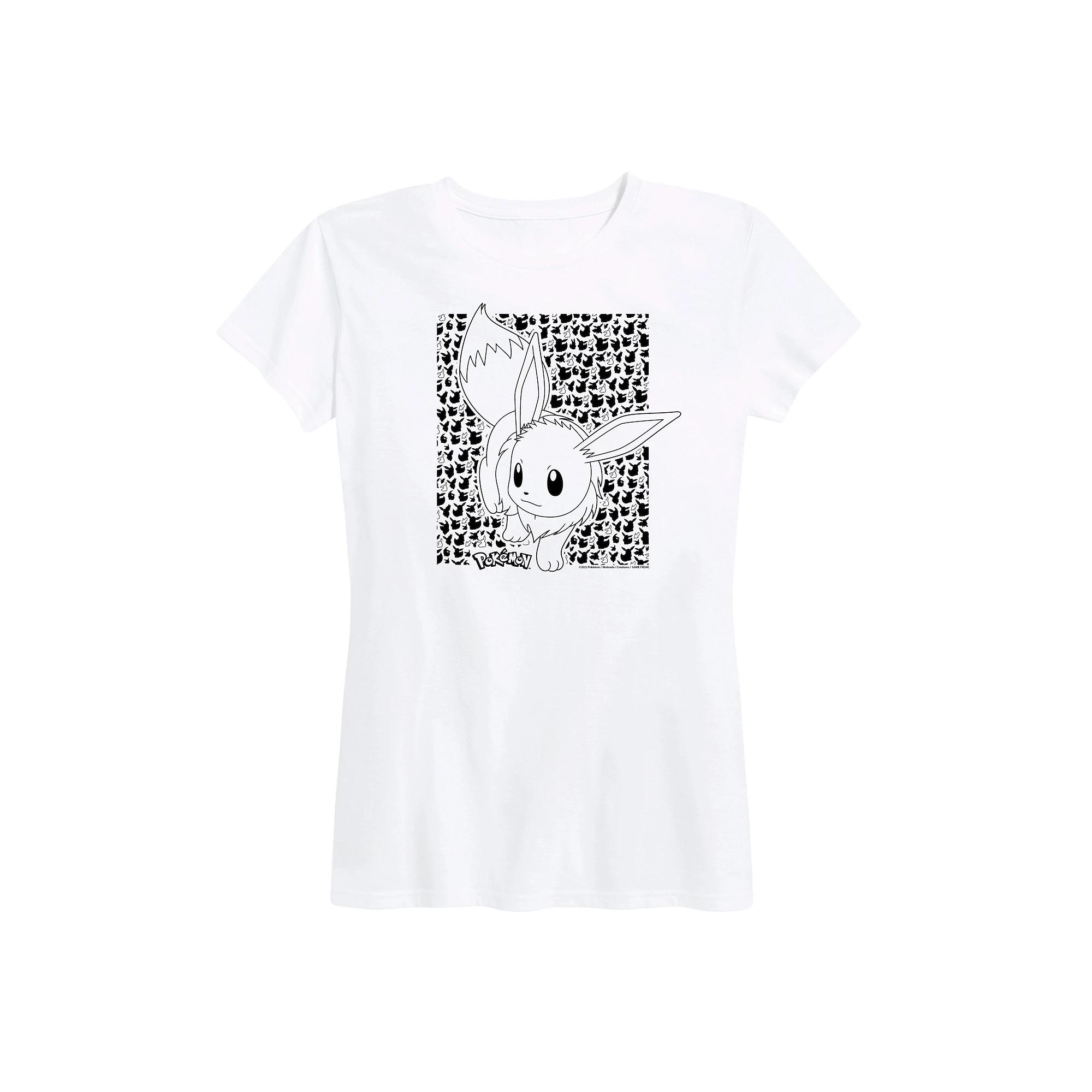 Women's Pokemon Eevee Pattern Graphic Tee,  Product Image