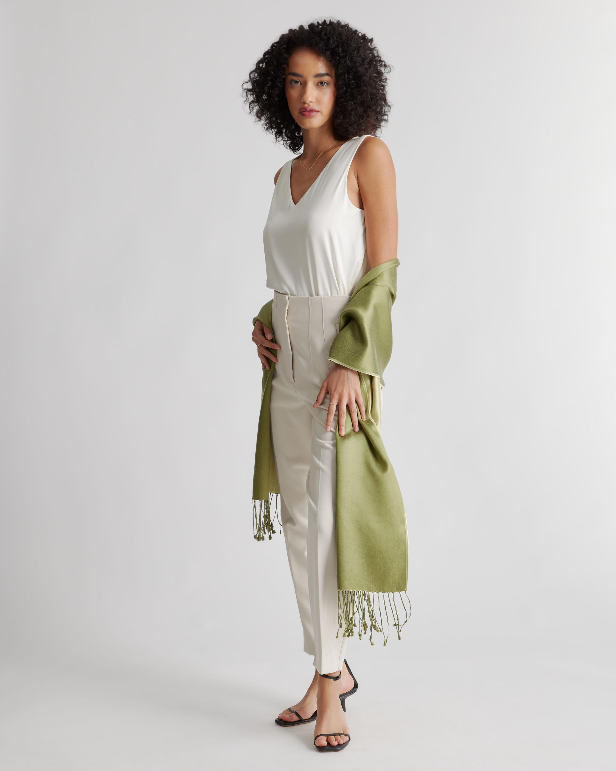 Quince | Women's 100% Silk Reversible Scarf Product Image