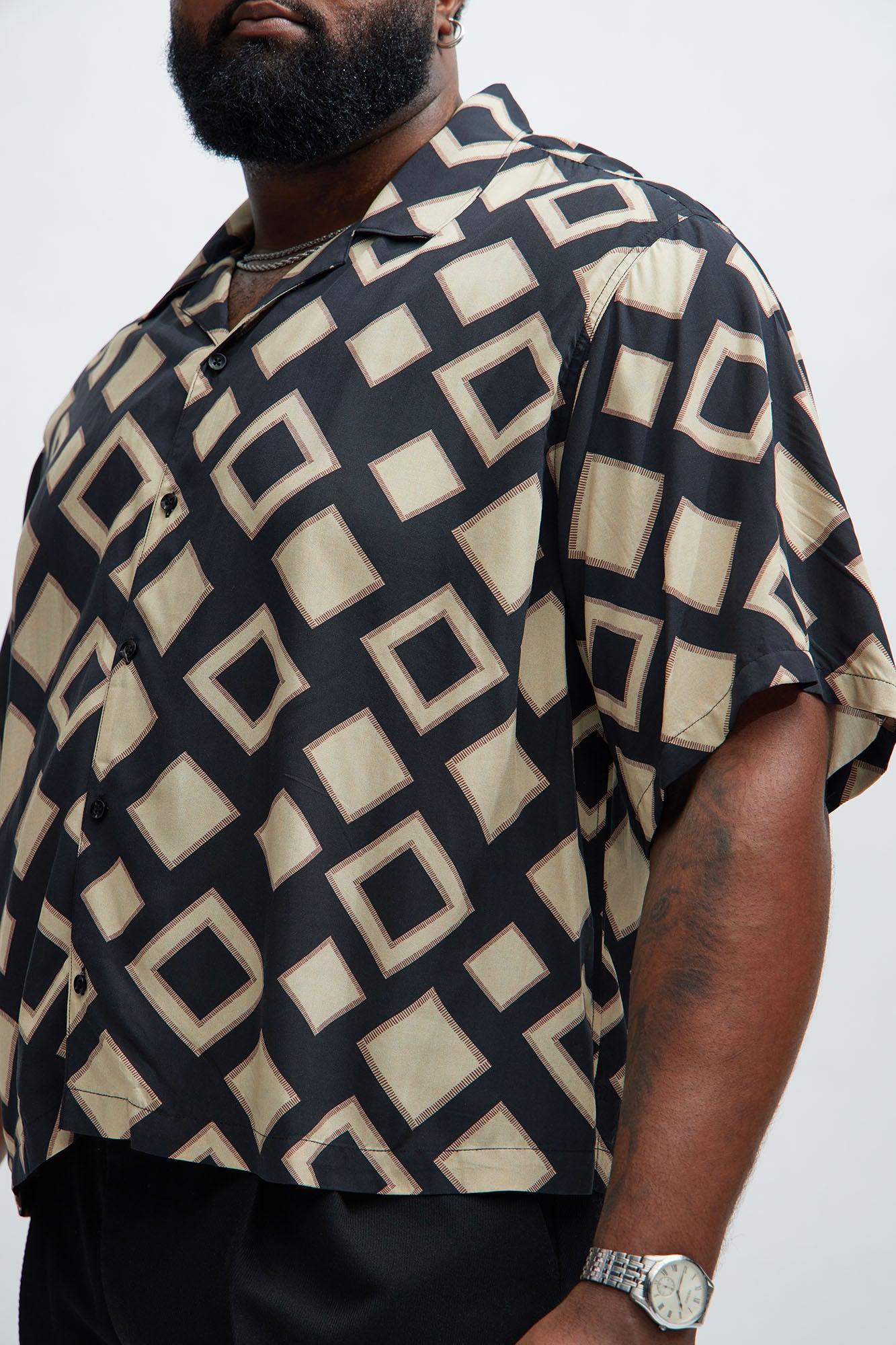 Geo Around Shirt - Black/Brown Product Image