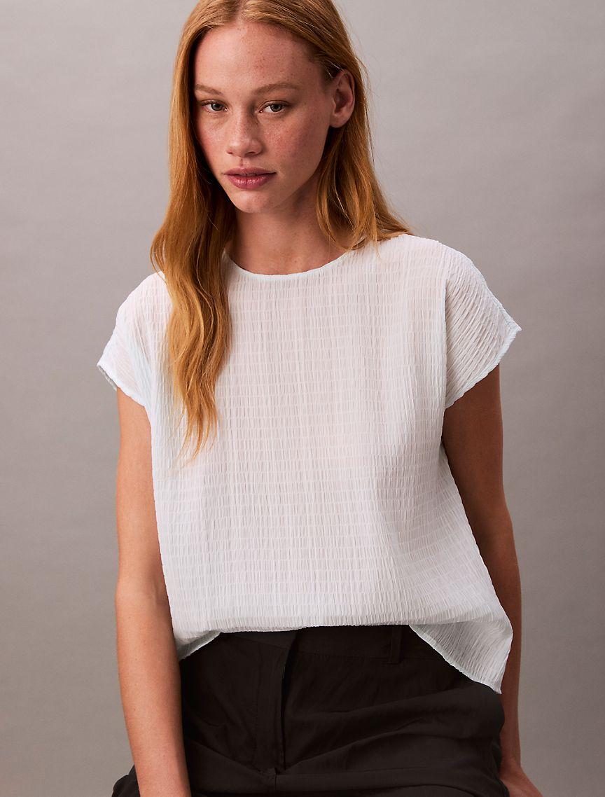 Smocked Relaxed T-Shirt  Product Image