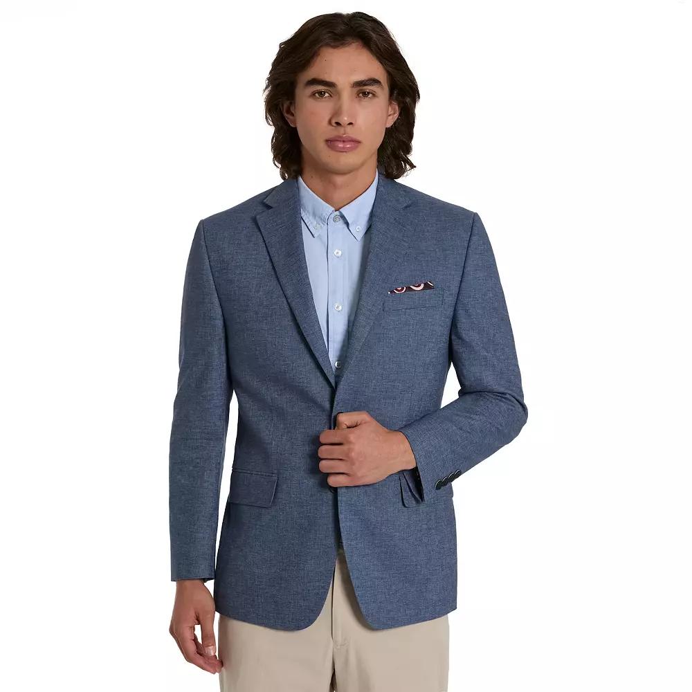 Men's Ben Sherman Slim-Fit Sport Coat, Size: 46 - Regular, Blue Linen Product Image
