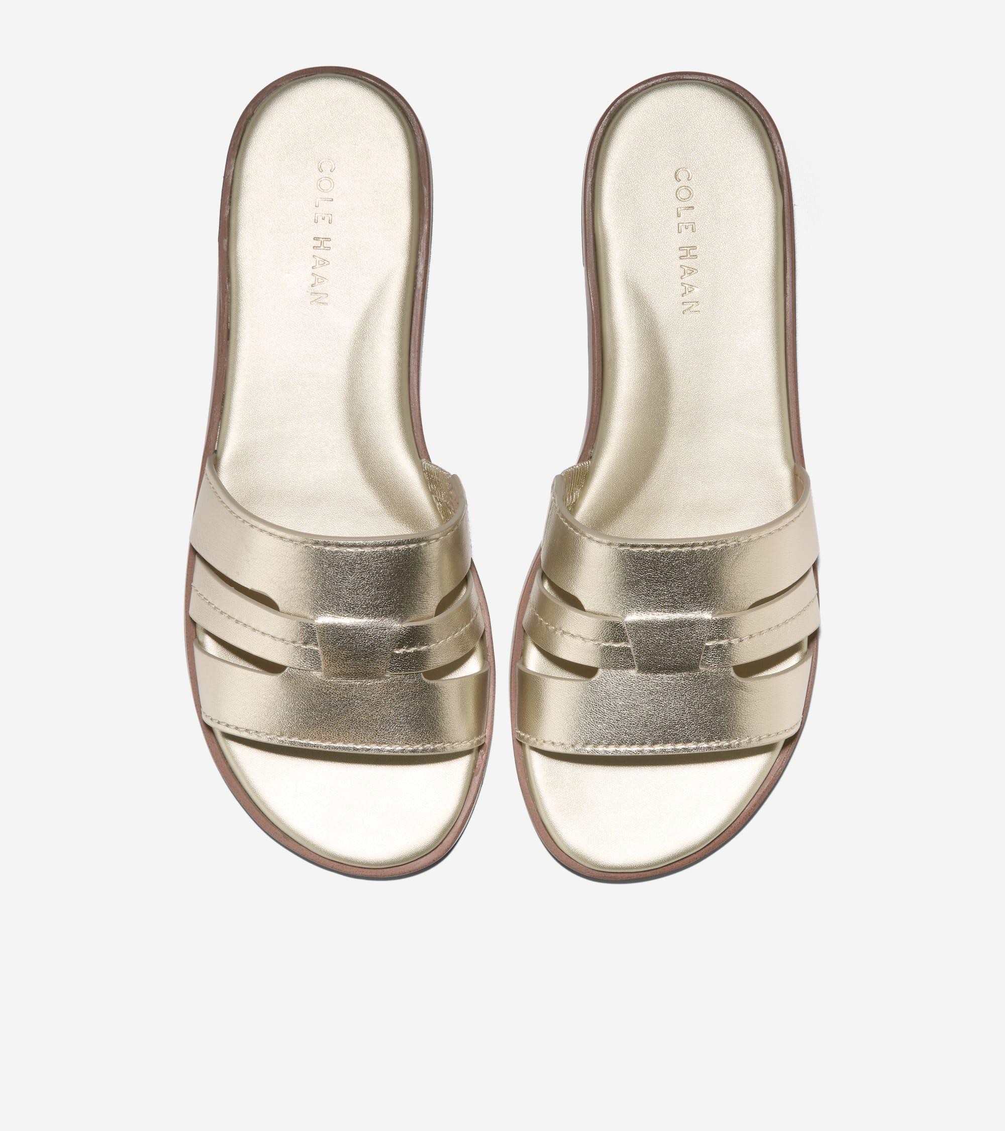 Women's Flynn Slotted Slides in Gold | Cole Haan Product Image