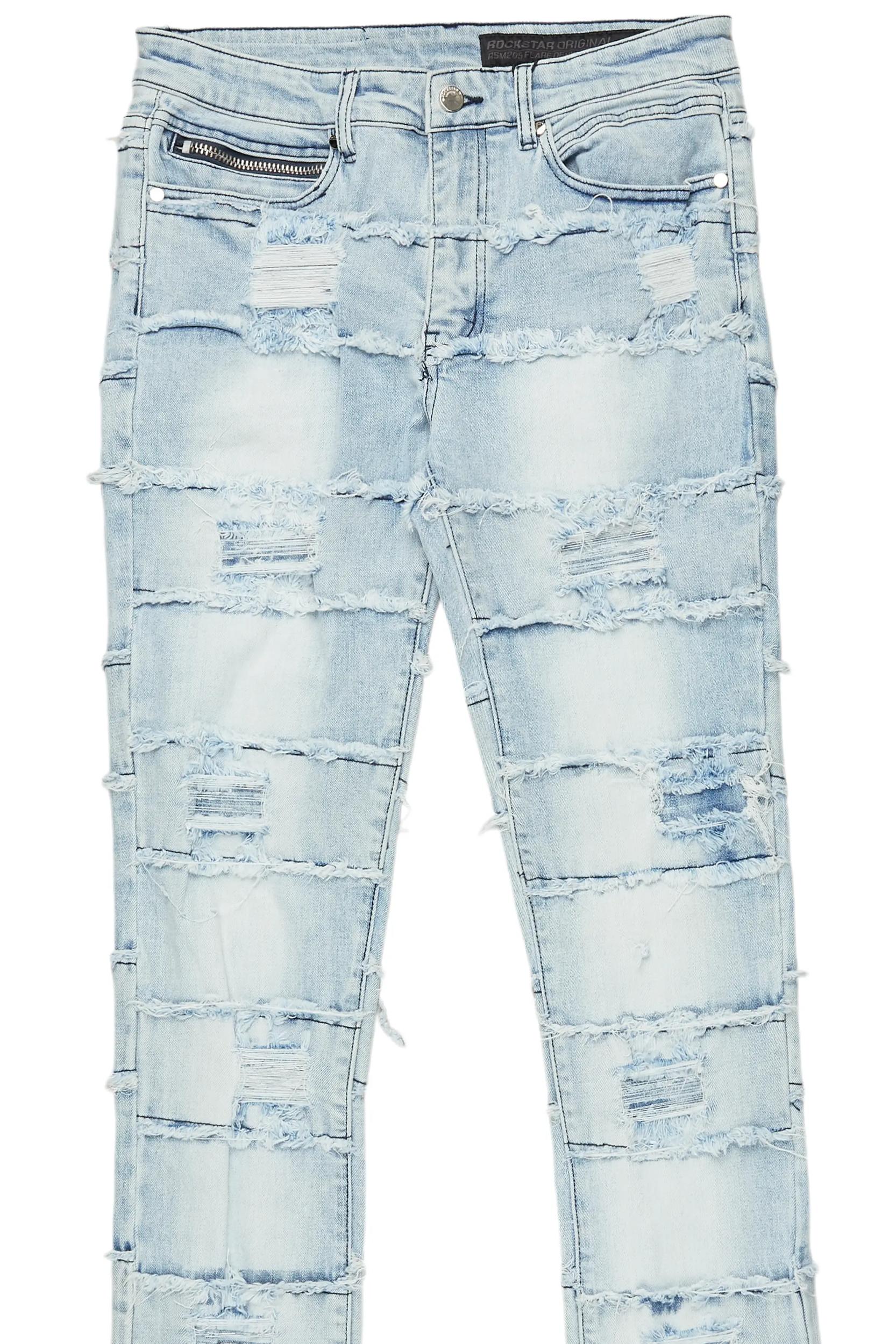 Sten Blue Stacked Flare Jean Male Product Image
