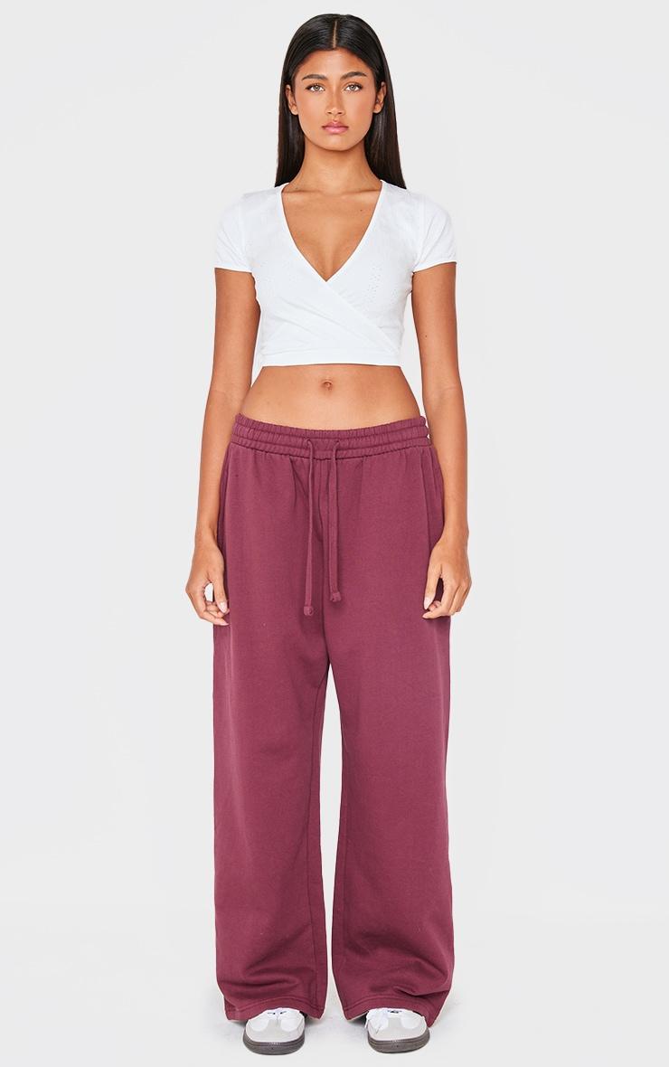 White Contour Pointelle Cross Over Detail Crop Top Product Image