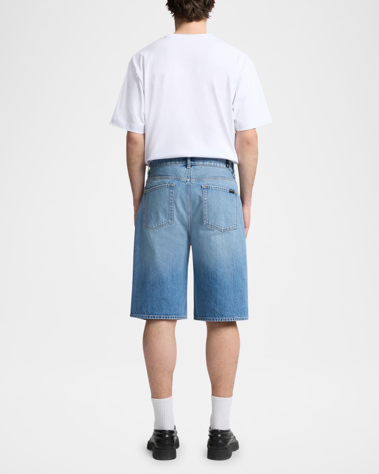 Men's Wide-Leg Jean Shorts Product Image