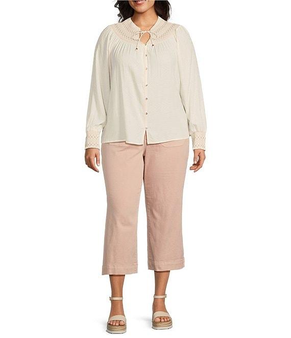 Nurture by Westbound Plus Size Patch Pocket Wide-Leg Cropped Pants Product Image