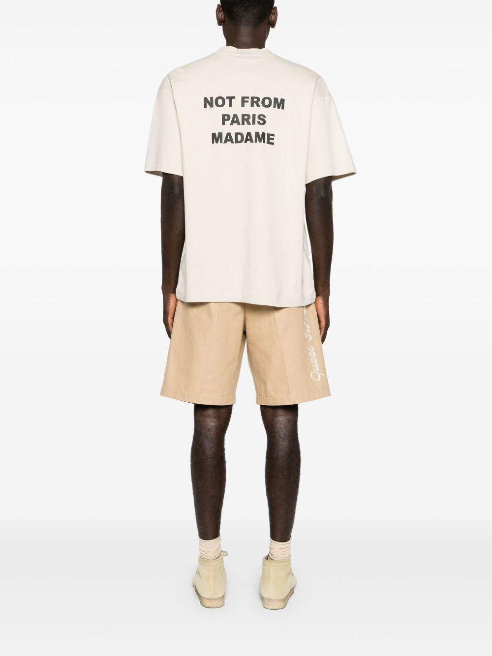 slogan-print cotton T-shirt Product Image