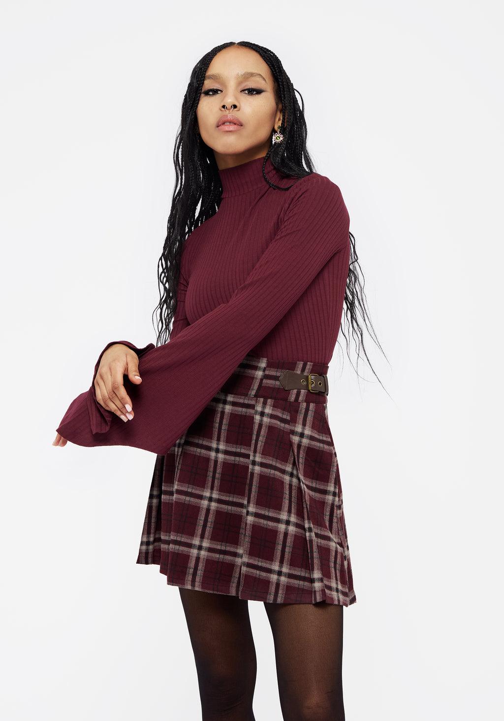 Amata Flared Sleeve Top - Red Product Image