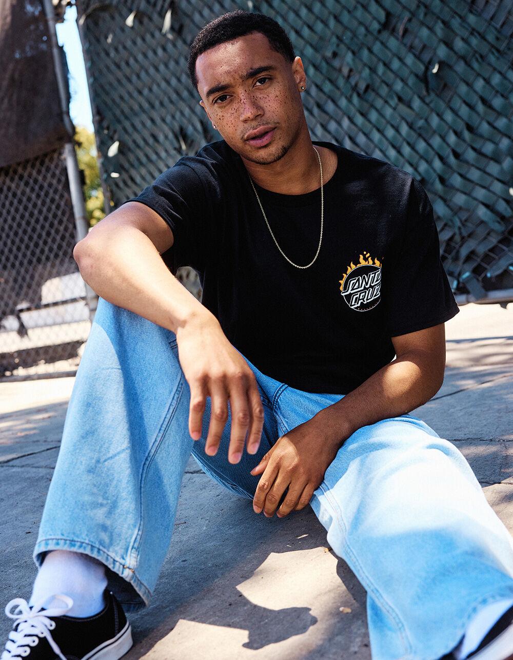 SANTA CRUZ Burnt Opus Dot Mens Tee - BLACK Product Image