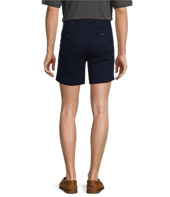 Roundtree & Yorke The Cloud Collection 7#double; Flat Front Washed Chino Shorts Product Image