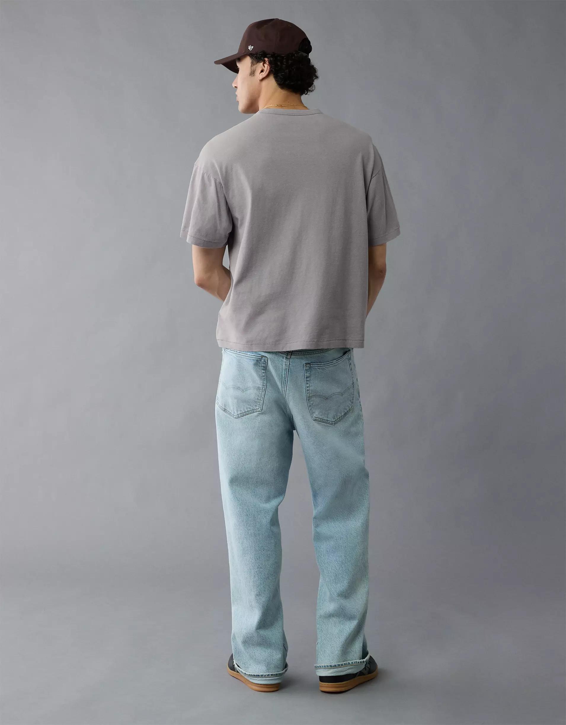 AE Boxy Linen-Blend T-Shirt Product Image