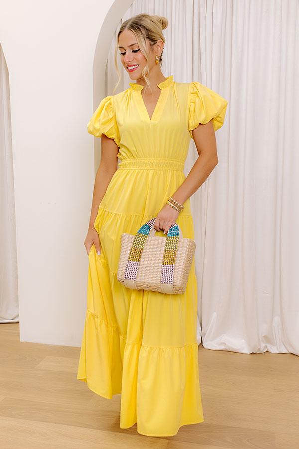 Simply Sweet Maxi Dress in Yellow Product Image
