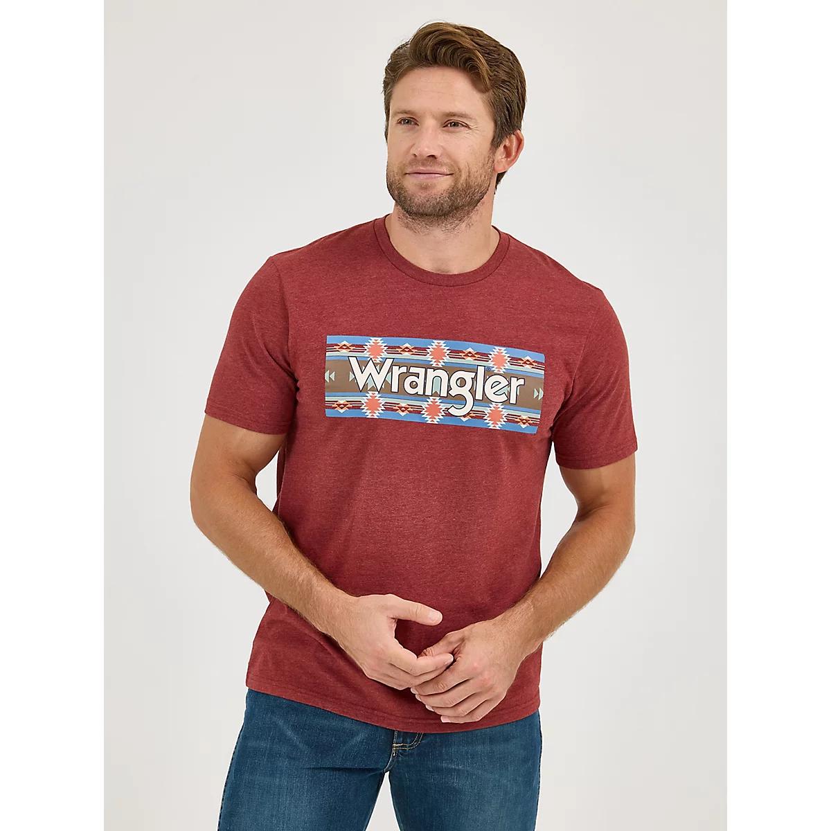 Men's Wrangler Southwestern Logo Graphic T-Shirt in Madder Product Image