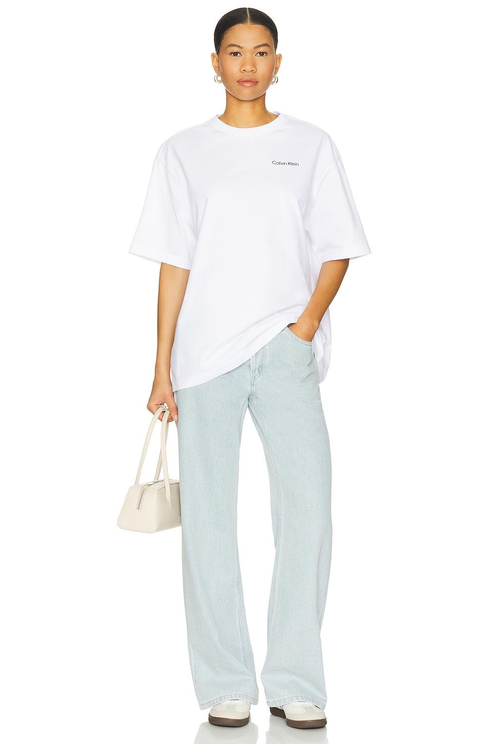 Flower Applique Relaxed Crewneck Tee Calvin Klein Product Image