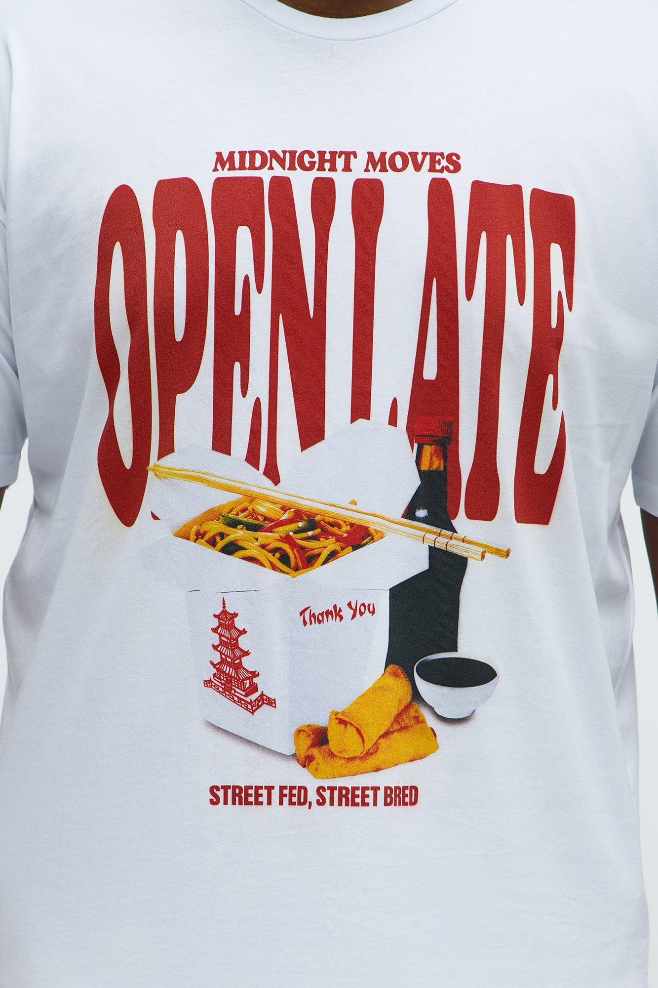 Midnight Open Late Short Sleeve Tee - White Male Product Image