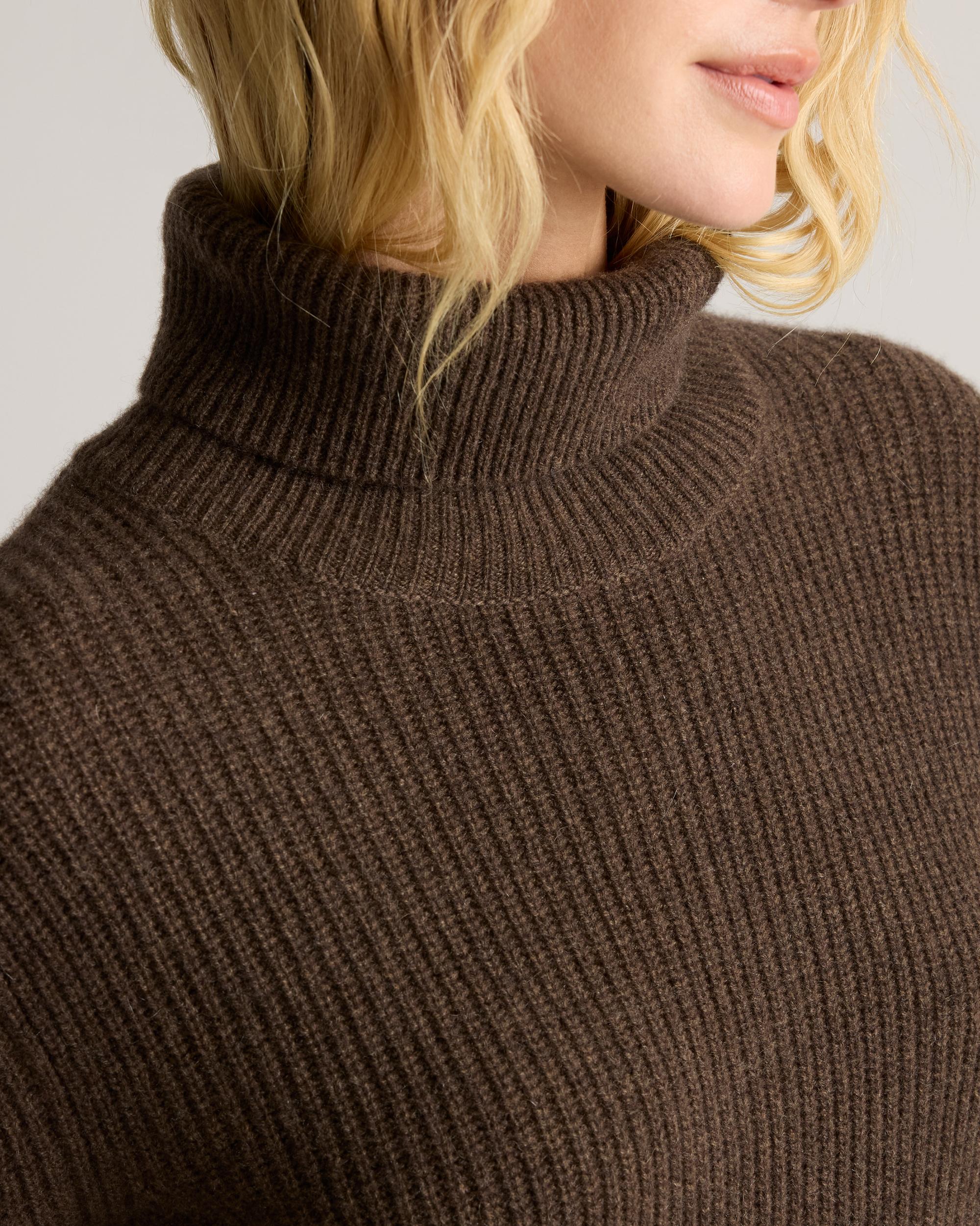 Quince | Women's Mongolian Cashmere Fisherman Turtleneck Sweater Product Image