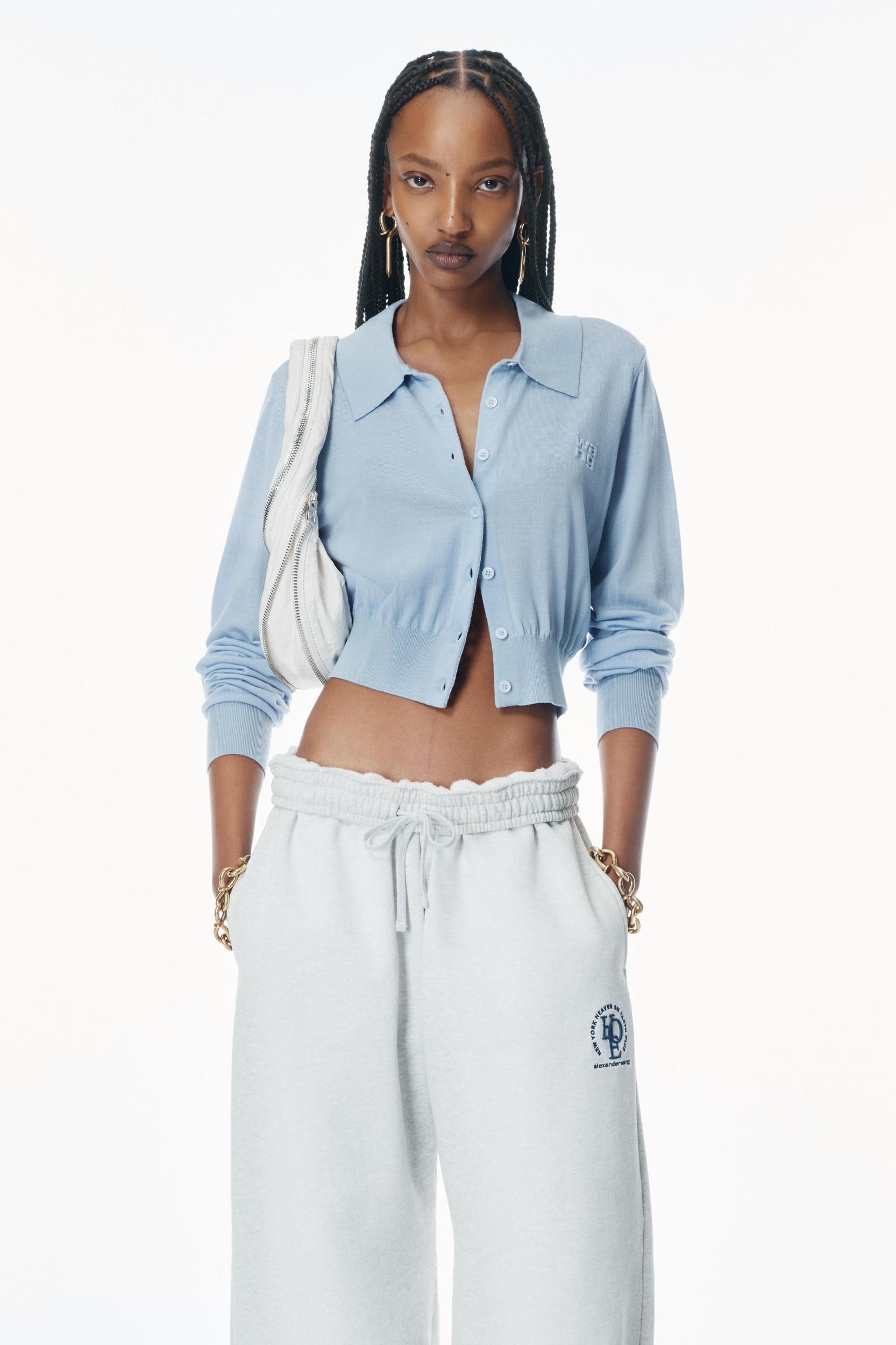 High-frequency Stacked Logo Cardigan In Merino Wool Product Image