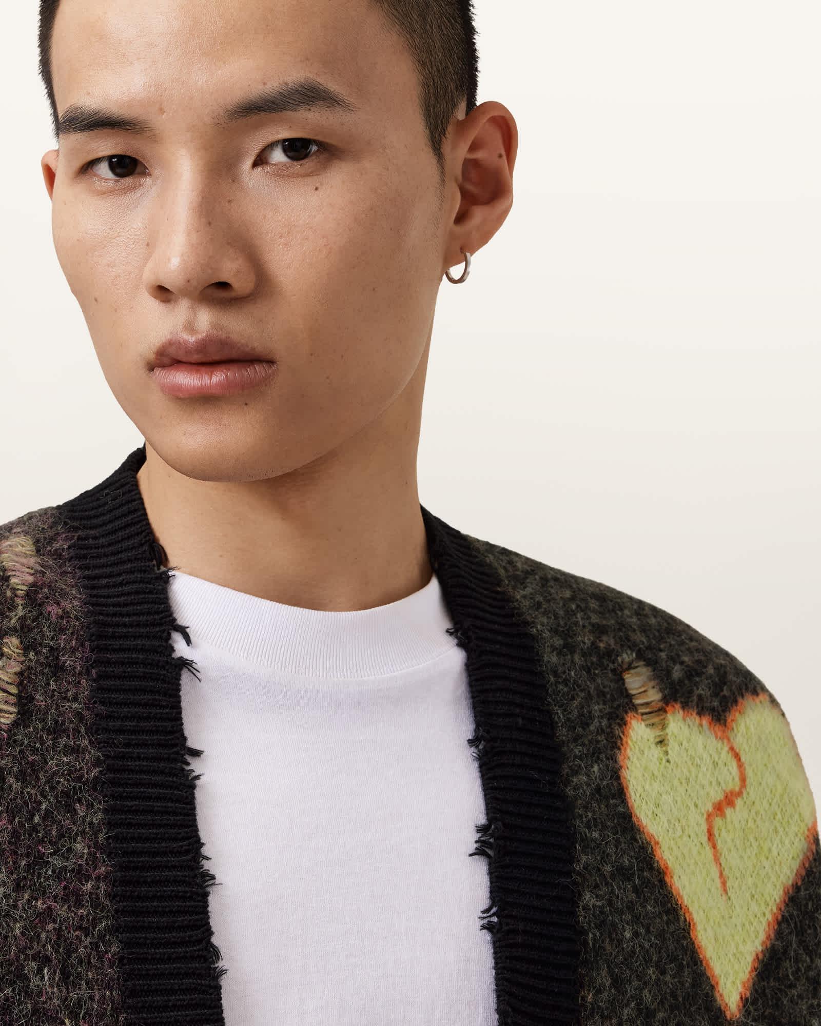 Emotive Oversized Jacquard Cardigan Product Image