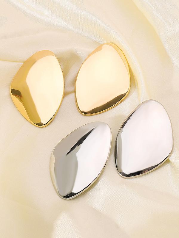 Normcore Geometric Solid Color Drop Earrings Product Image