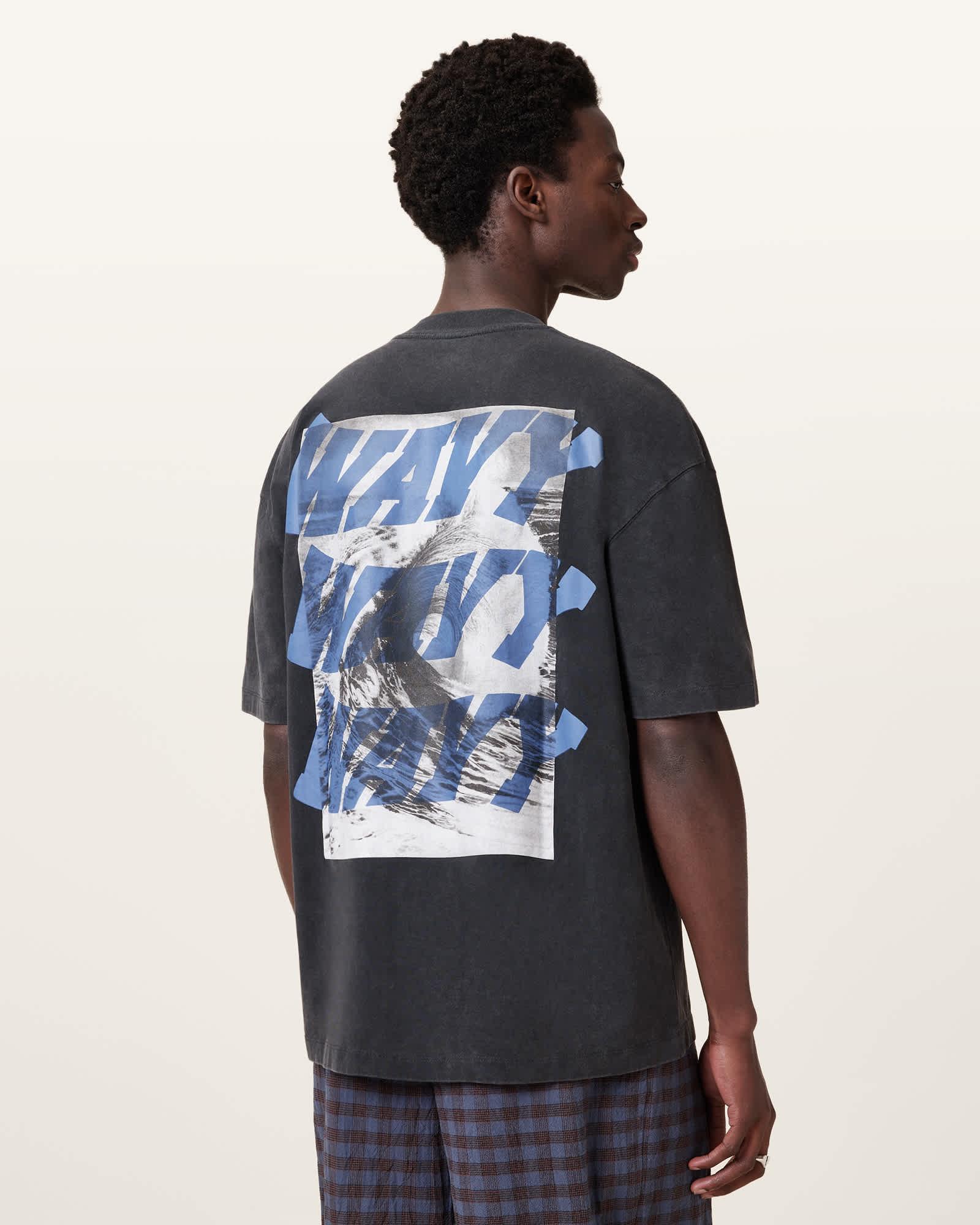 Wavy Oversized Crew Neck T-Shirt Product Image